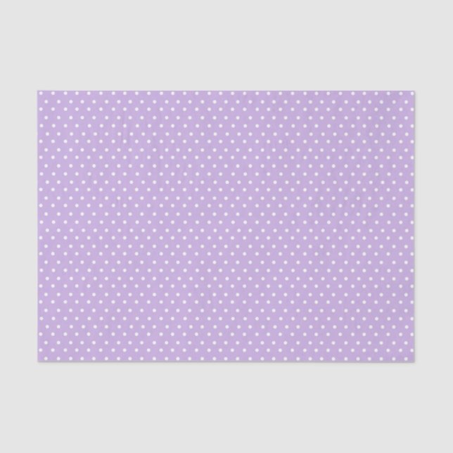 Pretty Purple Polkadot Gender Neutral  Tissue Paper (Front)