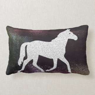Pretty Purple Shimmering Horse Pillow