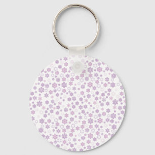 Pretty Purple Snowflakes Key Ring