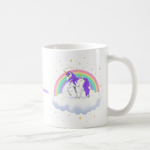 Pretty Purple Sweet Dreams Rainbow Unicorn Coffee Mug
