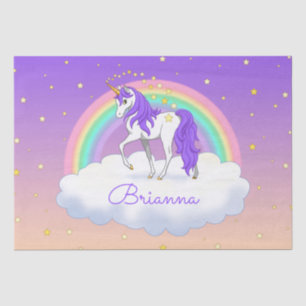 Pretty Purple Sweet Dreams Rainbow Unicorn Tissue Paper