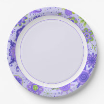 Pretty Purple Theme Retro Flowers Floral Pattern