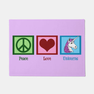 Pretty Purple Unicorn Doormat