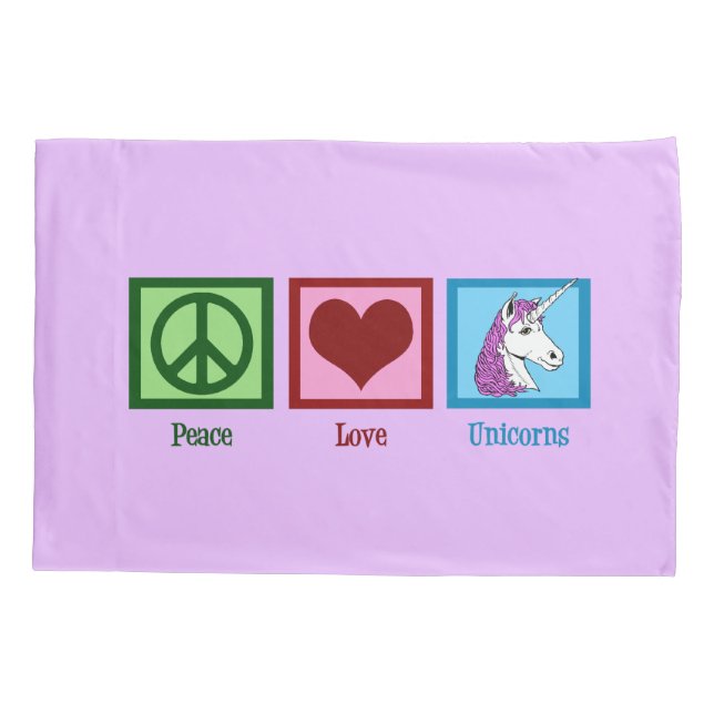 Pretty Purple Unicorn Pillowcase (Back)