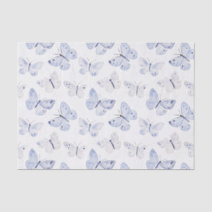 Pretty Purple White Butterflies Birthday Tissue Paper