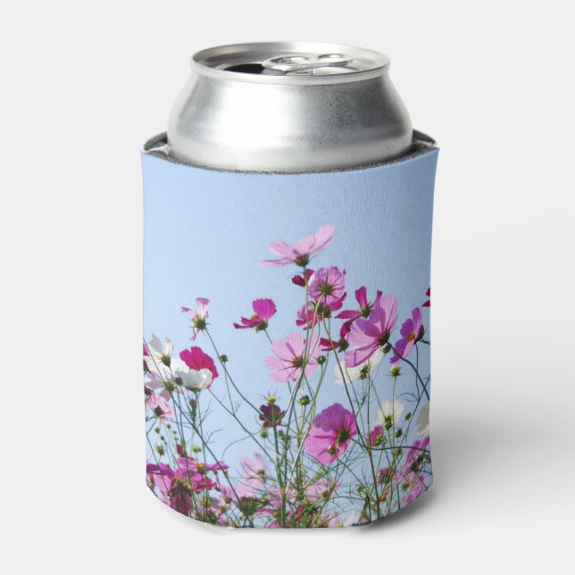 Pretty Purple Wild Flowers Meadow Can Cooler (Can Front)