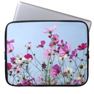 Pretty Purple Wild Flowers Meadow Photo Laptop Sleeve