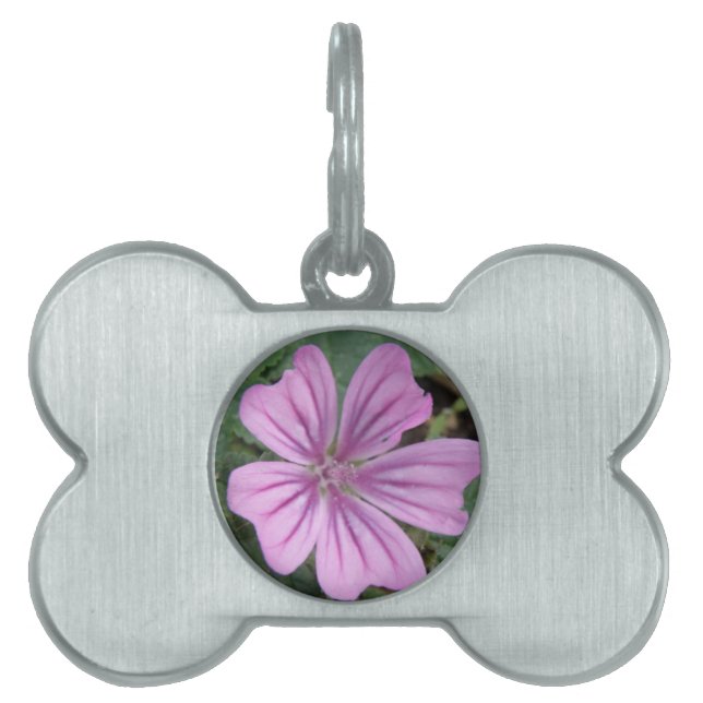 Pretty Purple Wildflower Pet Tag (Front)