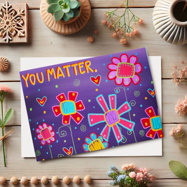 Pretty Purple ‘You Matter’ Card (Creator Uploaded)