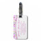 Pretty purple zigzag flags named luggage tag