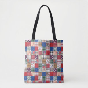 Pretty Quilt All-Over-Print Tote Bag