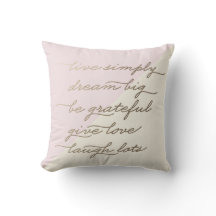 Pretty Quote Polyester Throw Pillow 16" x 16"