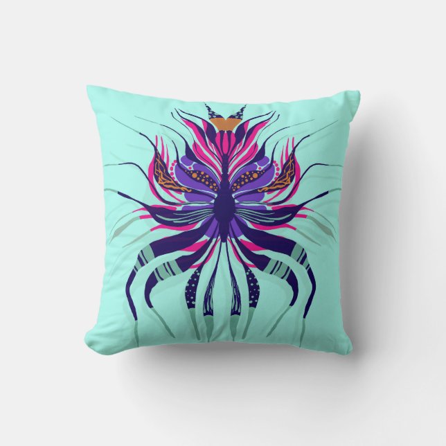 Pretty Radioactive - Teal Cushion (Front)