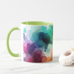 Pretty Rainbow: Abstract Watercolor Explosion Mug