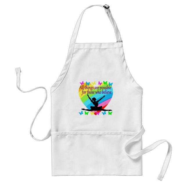 PRETTY RAINBOW ALL THINGS ARE POSSIBLE BALLERINA STANDARD APRON (Front)