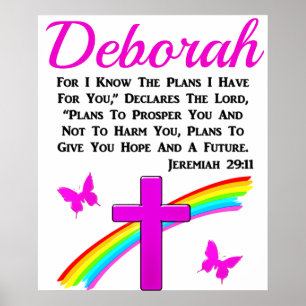 PRETTY RAINBOW AND CROSS JEREMIAH 29:11 CUSTOM POSTER