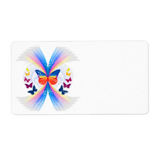 pretty rainbow butterflies swirl design