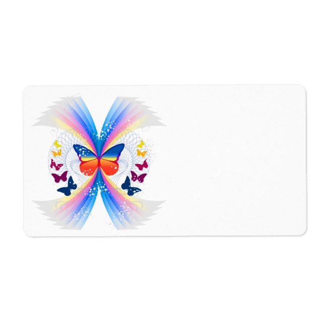 pretty rainbow butterflies swirl design (Front)