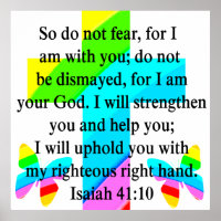 PRETTY RAINBOW CROSS ISAIAH 41:10 DESIGN