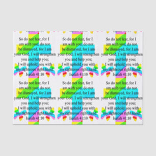 PRETTY RAINBOW CROSS ISAIAH 41:10 DESIGN TISSUE PAPER