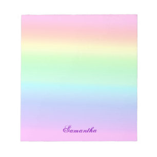 Pretty Rainbow Gradient Notepad
