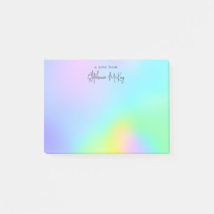 Pretty rainbow gradient personalised post-it notes