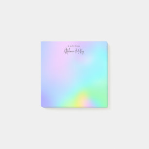 Pretty rainbow gradient personalized post-it notes