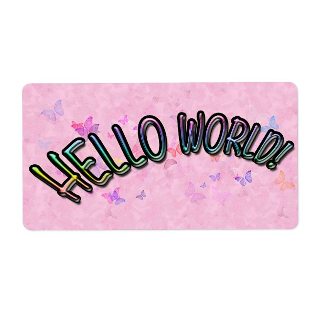 Pretty Rainbow Hello World (Front)