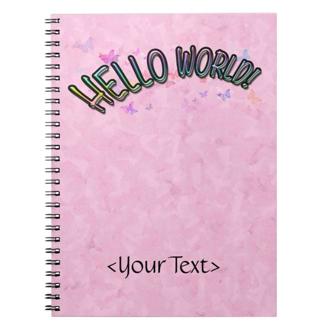 Pretty Rainbow Hello World Notebook (Front)