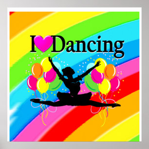 PRETTY RAINBOW I LOVE DANCING PARTY GOODS POSTER