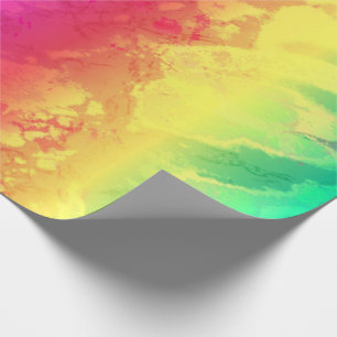 Pretty Rainbow Marble Texture Look Wrapping Paper