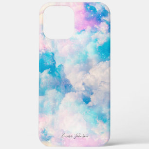 Pretty Rainbow Pastel Clouds Aesthetic design iPhone 12 Pro Max Case