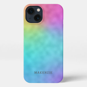 Pretty rainbow personalised abstract pattern iPhone 13 case