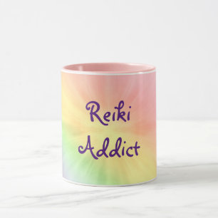 Pretty rainbow Reiki Addict design Mug