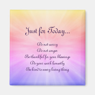 Pretty rainbow Reiki Principles design Magnet