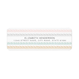 Pretty Rainbow Return Address Labels