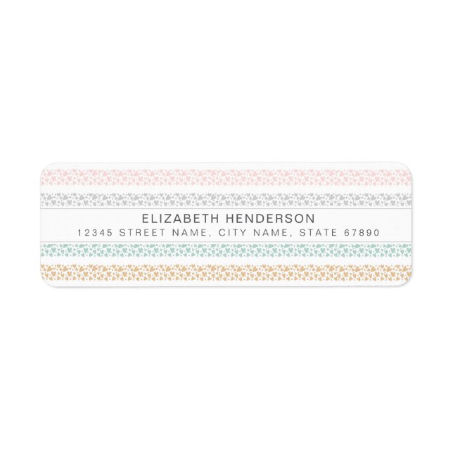 Pretty Rainbow Return Address Labels (Front)