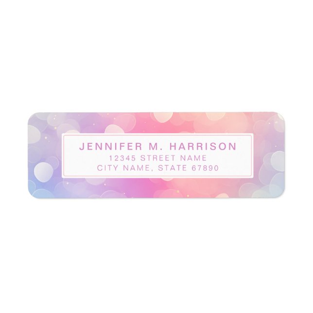 Pretty Rainbow Return Address Labels (Front)