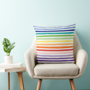Pretty Rainbow Stripe Pattern Cushion