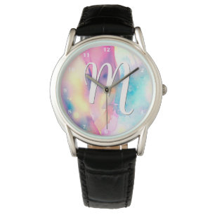 Pretty Rainbow Watercolor Abstract Painting Colour Watch