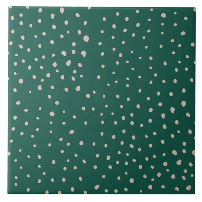 Pretty random Polka dot pattern Tile (Front)