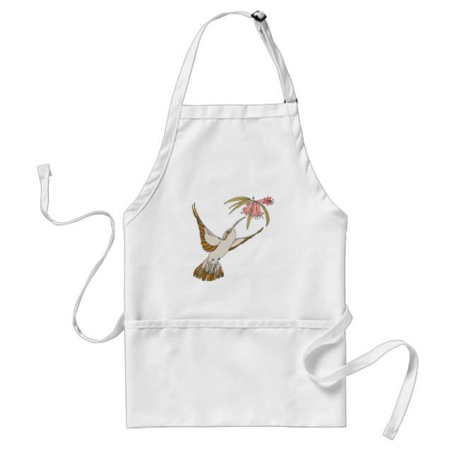pretty realistic hummingbird standard apron (Front)