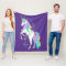 Pretty Rearing Rainbow Unicorn Falling Stars