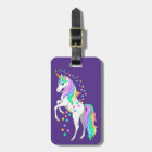 Pretty Rearing Rainbow Unicorn Falling Stars