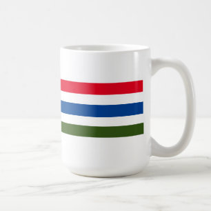 Pretty Red Blue Green Stripe on White Background   Coffee Mug