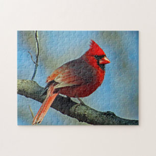 Pretty Red Cardinal Photo Jigsaw Puzzle