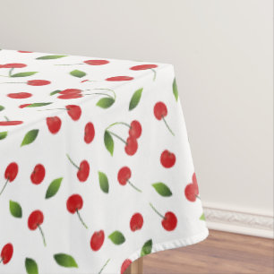 Pretty Red Cherry Tablecloth