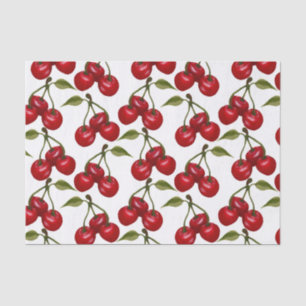 Pretty Red Cherry Watercolor Tissue Paper