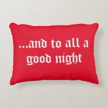 Pretty red Christmas accent pillow