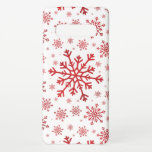 Pretty Red Christmas Snowflakes on Winter White Samsung Galaxy Case<br><div class="desc">Mixed sized pretty red snowflakes are scattered throughout this Christmas seasonal pattern. This cute festive design with a crisp winter white background is sure to please any age and perfect for anyone who likes soft and delicate xmas patterns.</div>